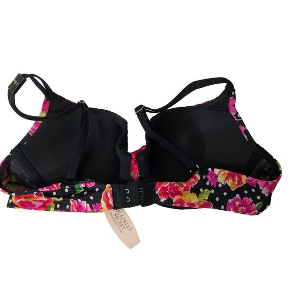 VICTORIA'S SECRET FLORAL PUSH UP BALCONET BRA 34 B NWT - Picture 5 of 7